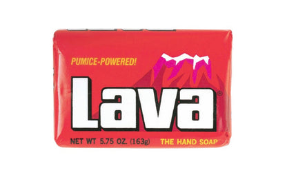 The original Lava bar. Heavy-duty hand cleaner is easy on the hands, but tough on dirt, paint, adhesives, caulk, & pretty much anything that gets on hands. Green color, fresh scent. Contains pumice. 5.75 oz size bar soap. Since 1893. Model 10185. 079567100850. Made in USA.