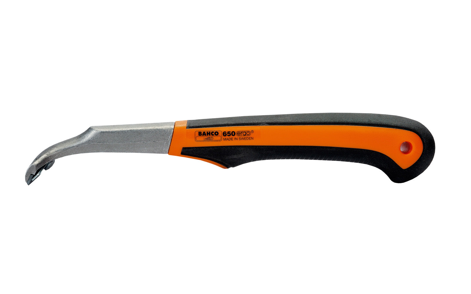 Bahco Ergo Universal Paint Scraper. It's a heavy duty scraper for universal use regardless of scraping direction. Two-component handle provides ample space to scrape with both hands, better grip and excellent working comfort. Supplied with 442, 50mm double edged straight carbide blade. 7311518221591. Made in Sweden.