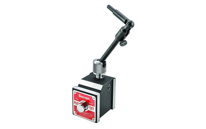 The Starrett 657A Magnetic Base Indicator Holder includes a swivel post assembly that provides universal adjustment in both horizontal and vertical planes. Magnetic Base with Swivel Post Assembly.   Made in USA. 