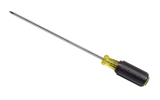 Klein Tools No. 1 Square Recess Tip Screwdriver - 8" Shank ~ 665 - #1 Square Drive - Square Drive - Screwdriver - Works on most combination head receptacle, switch & panel screws  - Precision-machined tip for exact fit - Cushion-Grip handle for greater torque & comfort - Heat-treated, chrome plated shaft. Made in USA.