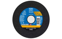High quality 4-1/2" Cut-Off Wheel made by Pferd in Germany. This cut off wheel is designed for steel, cutting sheet metal, cutting holes, cutting solid material. The cut off disc has fast cutting action. 4-1/2" diameter of wheel. 7/8" arbor hole diameter. 0.040" thickness of blade. 4007220560242. Made in Germany.