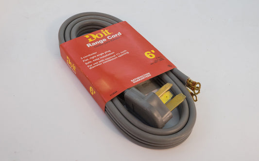 6' Long Range Cord. Flat, right angle plug. For use with nominal 1-3/4" diameter connection opening. 3 conductor