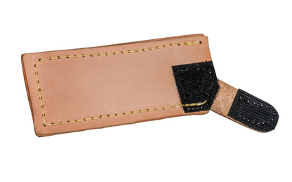 Made in USA · CS Osborne - An all-purpose & quality USA-made leather knife / tool sheath made by C.S. Osborne. All leather construction with stitched edges & velcro fastener.   Made in the USA. Model No. 74.  6" overall length - 2-1/8" width - Velco Strap - Riveted. All Purpose Tool Sheath - Hand Made Leather Sheath