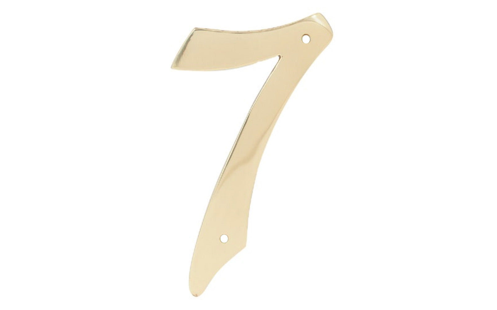 Number Seven Solid Brass House Number in a 4