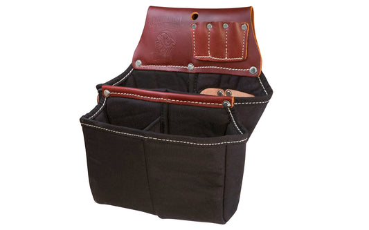 Occidental Leather Impact Screw Gun Drill Bag ~ Model 8068 - This bag by Occidental Leather has two compartments, one is a gun holster plus pouch suitable for tools & quick release clamps used in metal stud work. For the right side, holster is suitable for cordless drills or screw guns. Made of Nylon & genuine Leather