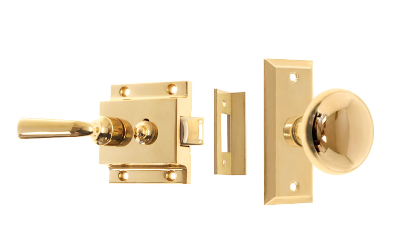 Solid Brass Gold, Silver And Matte Black Leather Internal Door Lever Handles