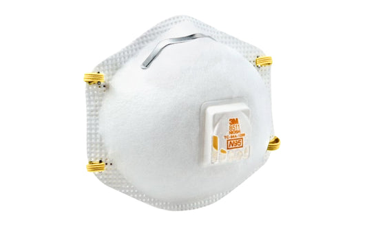 3M Model 8511. N95 Rating - NIOSH approved - Super comfortable soft material ~ Fully adjustable fit & adjustable nose piece ~ 95% filter efficiency against particulate aerosols free of oil - N95 Mask - soft material - Inside foam padding for comfort - With Straps. 051138543433. Great for sanding, grinding, & cleaning