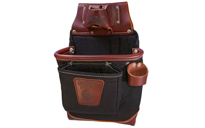 Occidental Leather Fat Lip Tool Bag ~ Model 8582 - Fits a 3" work belt - These bags are 10" deep & feature a full leather boot along with a distinctive leather "FatLip" bag mouth. Leather "FatLip" keeps the bag formed, open, & protected against abrasion. Made of Nylon & genuine Leather - 13 total pockets & tool holders