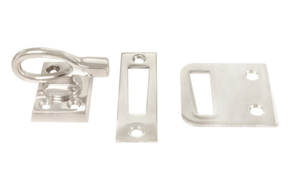 Vintage-style Hardware · Classic & traditional ring handle window casement latch made of quality solid brass. Latches & locks casement window frames. Durable strong pivot turn for sturdy operation. Polished Nickel Finish.