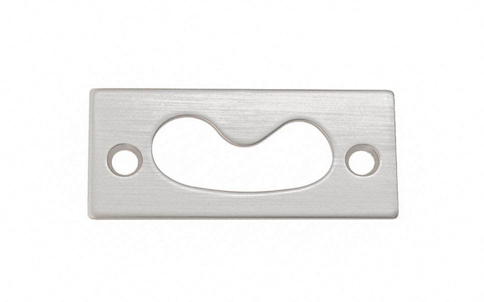 Vintage-style Hardware · A high quality solid brass strike for sash window locks. This well-made catch is formed of solid brass, making it strong & durable. This strike catch is designed for use with our Classic Solid Brass Sash Lock. 2-1/2" x 1-1/8" strike size. 1/16" thickness. Flush Sash Window Strike. Brushed Nickel Finish.