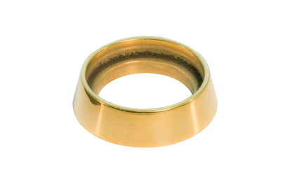 Vintage-style Hardware · Classic & handsome solid brass round collar ring for keyway cylinder. 1-3/8" diameter inside cylinder & 1-3/4" diameter of bottom base. Non-Lacquered Brass (will patina & age over time)
