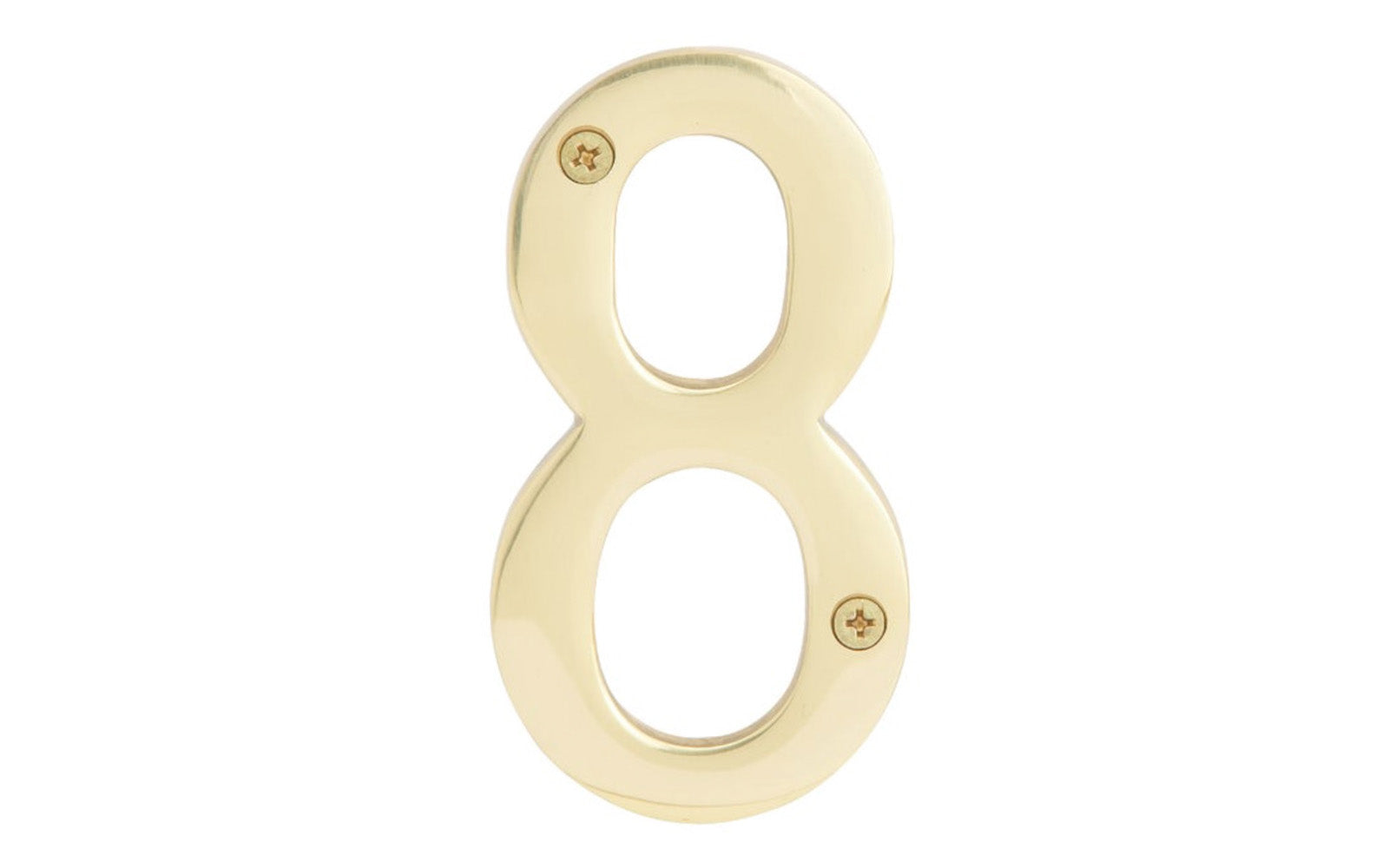 Number Eight Solid Brass House Number in a 4