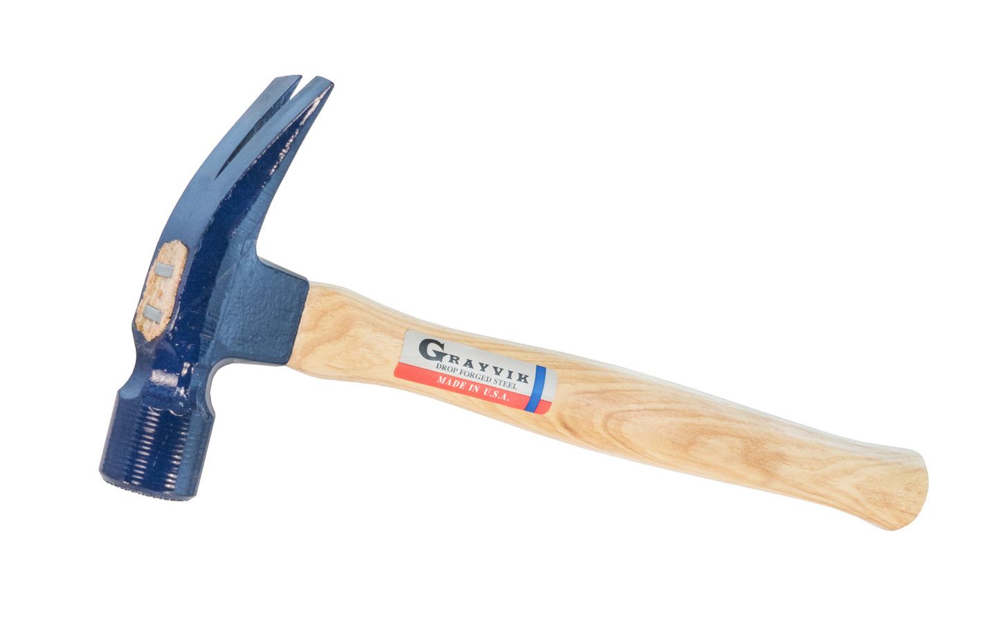 Grayvik No. 90079 Vaughan Grayvik 24 oz hammer is rip Hammer with a mill face. Rust-resistant powder coated finish. Straight Handle. Rust-resistant powder coated finish. Vaughan Factory Seconds Hammer. Made in USA. 051218900798