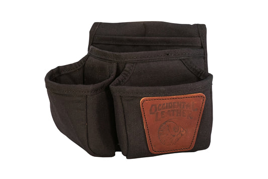 Occidental Leather Clip-On 7-Pocket Pouch - Model 9504 ~ Versatile multi-pouch design, with tool holders for pencils, utility knife, angle square, & capacity for multiple fasteners. Perfect for small jobs or the do-it-yourself weekend projects. Perfect for small jobs. Made of Nylon & genuine Leather - 759244175004