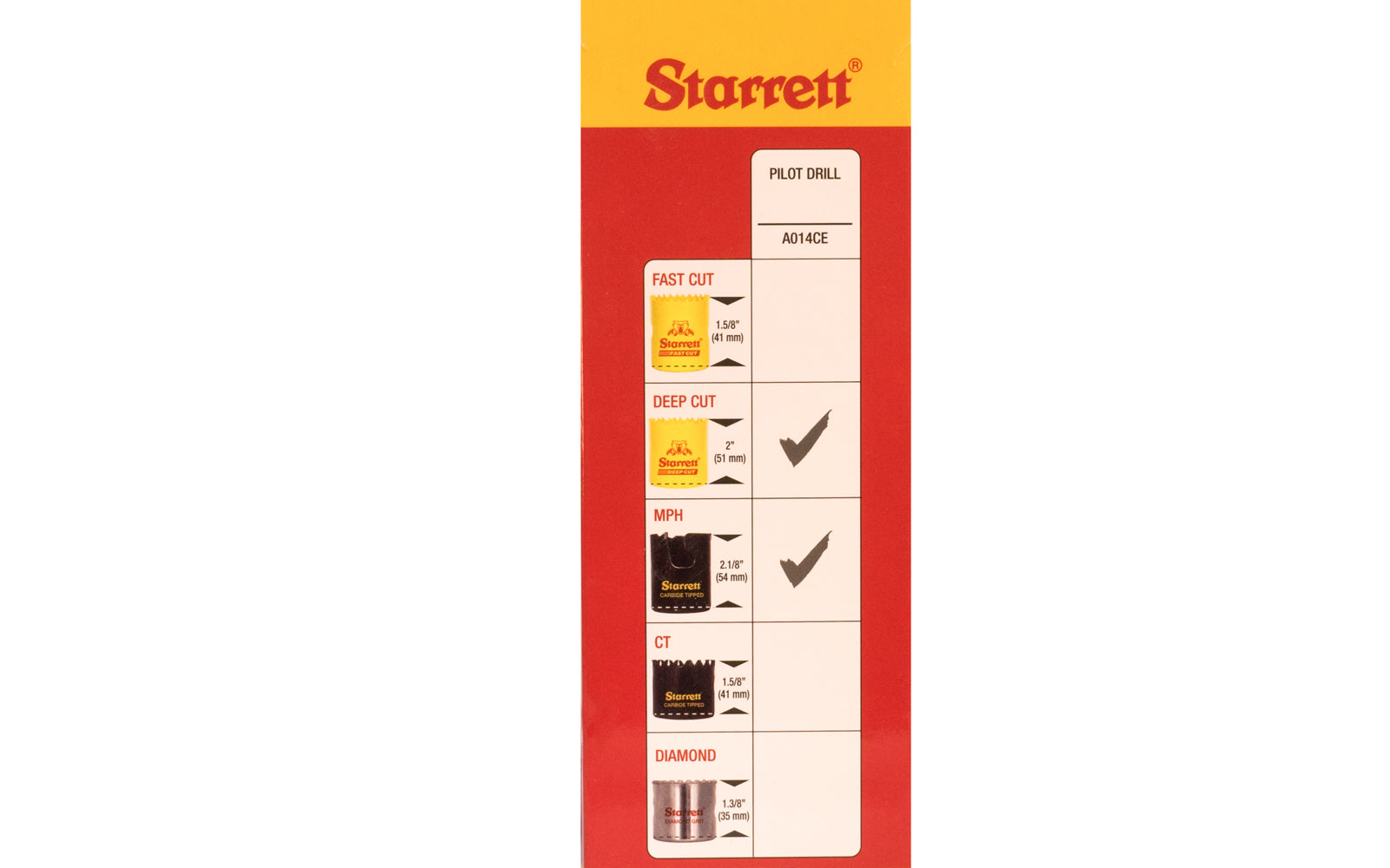 This Starrett Hole Saw Arbor is supplied with an extra long 1/4" diameter pilot drill (6.35mm). 11/32" shank size (8.75 mm). Screw thread 5/8"-18. HSS Pilot Bit. For 3/8" chuck capacity size.  Arbor locks tightly on the hole saw, eliminating vibration & prolonging the life of saw. Starrett Model A17-38E. 0049659119374