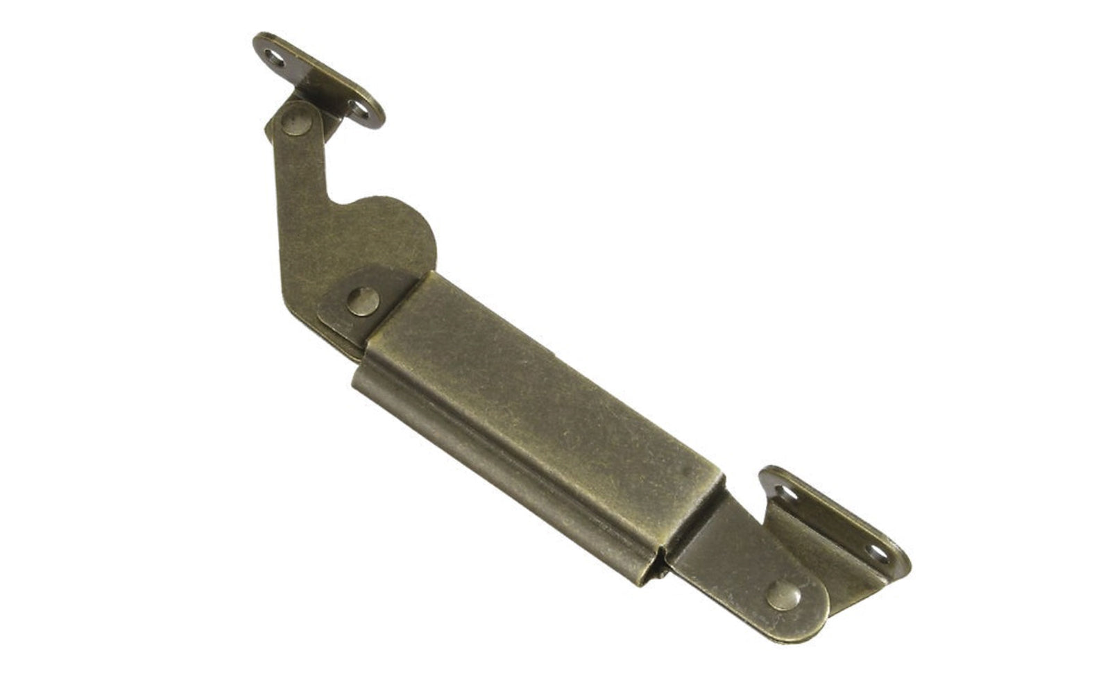 Center Spring Lid Support ~ Antique Brass Finish