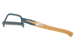 This Bahco Brush Clearing Axe has a blade made of high carbon steel material & cuts through thick brush material. Model No. 3022. Made in Sweden. Made in Sweden. 7" overall length long blade. 6-1/2" pin to pin. 7311518121693