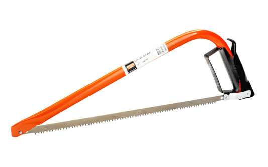 This Bahco 21" Bow Saw has a pointed nose which makes the saw ideal for use in tight spaces & well-suited for pruning. Includes Bahco type 51 blade designed for cutting dry wood. 21" (530 mm) cutting edge length.  Made in Portugal. Model No. 331-21-51-KP. 7311518003814. Bahco 331 Bowsaw. Dry Wood Bow Saw. Green Wood