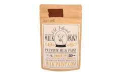 This Milk Paint color is "Barn Red" - Dark red with brown undertones. Comes in a powder form, you can control how thick/thin you mix the paint. Use it as you would regular paint, thinner for a wash/stain or thicker to create texture. Environmentally safe, non-toxic & is food safe. 100% VOC free. Powder Paint