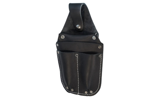 Occidental Leather 4-pocket Organizer Caddy ~ B5057 - Fits up to 2" work belt - Fits in your pocket - Leather Pocket Organizer - Riveted - Holster - Hand Made - Leather - Black color - Occidental Leather Pocket Caddy - Tool Holder - Ideal for small repair work, shop workers, gardeners, farm repair, & cabinetmakers