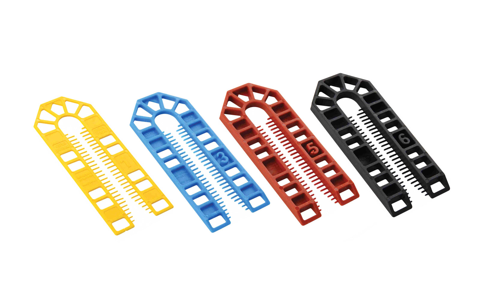 These 4" x 1-3/4" plastic standard U shims by Broadfix are great for a variety of applications. Use for doors, windows, cabinets, countertops, leveling appliances, floors, craft projects etc. 60 pack bundle. Includes 10 each of the following sizes: 1/32" (1 mm), 1/8" (3 mm), 3/16" (5 mm), 1/4" (6 mm). 5060172010981