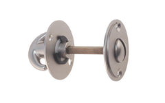 A quality & traditional-style solid brass thumbturn with emergency slot release for use on deadbolt operators on doors, or deadbolts on mortise locks. The thumb turn has an emergency slotted end for unlocking the door. Brushed Nickel Finish.