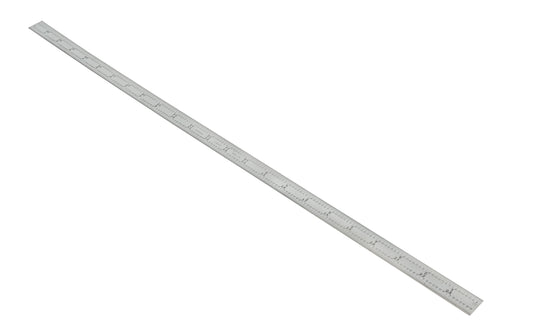 Starrett 24" Rule - 1/8", 1/16", 1/32", 1/64" Grads. Features a satin chrome finish.  Made in USA. Model C304R-24. 049659566451