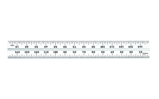 Starrett 6" Metric Blade for Combo Square - 1.0 mm, 0.5 mm Grads Blade only.  Made in USA. Model CB150-35