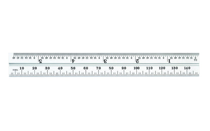 Starrett 6" Blade for Combo Square - 1/32", 1/64"  /  1.0 mm, 0.5 mm Grads.  049659559927. Model CB150-36.