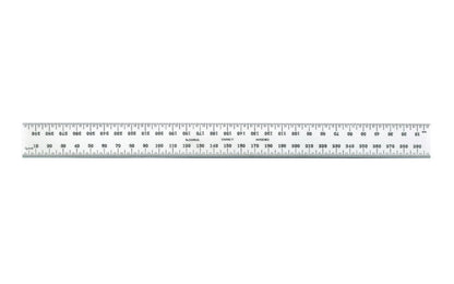 Starrett 12" (300 mm) Blade for Combo Square, Sets & Bevel Protractors. 1/2 mm & mm Grads. Satin Chrome finish blade. Blade only.  Made in USA. Model No. CB300-35. 049659559897