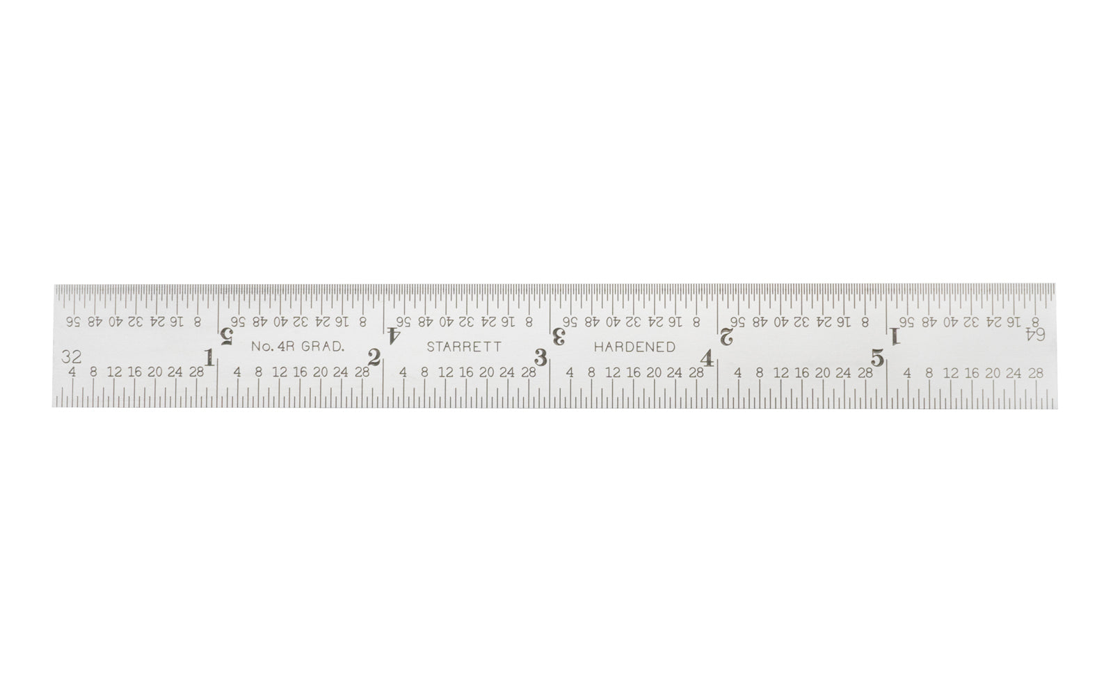 Starrett 6" Blade for Combo Square - 1/8", 1/16", 1/32", 1/64" Grads. CB6-4R. Made in USA