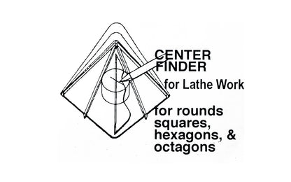 Finds exact center in seconds with no calculations. Gives center of round, square, hexagon & octagon stock for turning in a lathe or other purposes - 800-2875