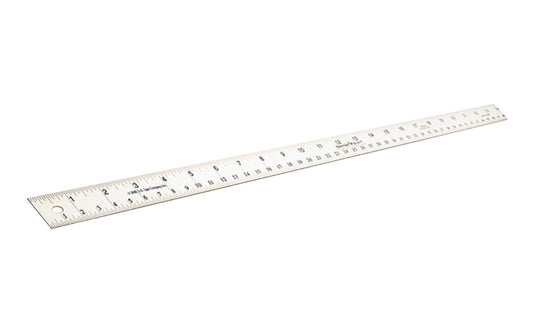 This CenterPoint 24" Straight Edge Ruler helps you to quickly find the center of whatever you are measuring. Made from .031 gauge tempered stainless steel. 1/16" graduations. Markings are etched & black filled to stand out. 24" overall length. 640194982425. Center-finding scale. Center finding rule