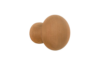 Classic & traditional Shaker-style solid wood cabinet knobs. Cherry Wood Knob. These charming wood knobs have a smooth & attractive look & feel. Wooden shaker knob for cabinets, drawers, & furniture. Unfinished mushroom shape wood knob.