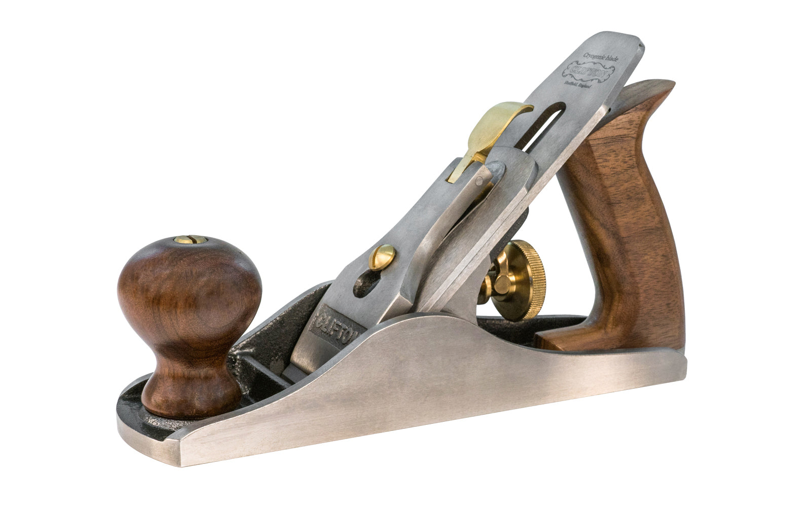 Clifton No. 3 Bench Plane. Cutting Iron is made from cryogenically treated 01 steel, hardened and tempered to 60-62 Rockwell C the precision ground and are 0.120