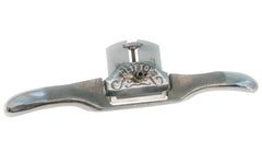 Clifton 650 Curved Sole Spokeshave is made from very tough spheridal graphite/malleable iron. Cryogenically treated .01 tool steel HRC 59-61. Fully adjustable blade for depth of cut, resting at 25° angle. 2-1/8" (54 mm) wide blade. Round bottom base is useful for inside curves. Clifton Model C600. Made in England.