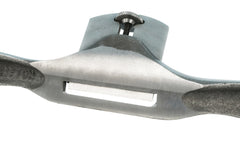 Clifton 650 Curved Sole Spokeshave is made from very tough spheridal graphite/malleable iron. Cryogenically treated .01 tool steel HRC 59-61. Fully adjustable blade for depth of cut, resting at 25° angle. 2-1/8" (54 mm) wide blade. Round bottom base is useful for inside curves. Clifton Model C600. Made in England.