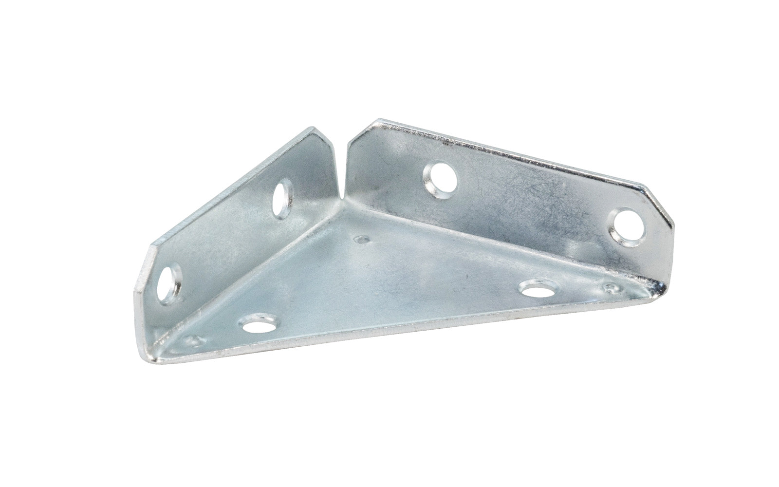 These corner braces with a backplate are designed for furniture, cabinets, shelving support.Allows for quick & easy repair of items in the workshop, home, & other applications. Made of steel material with a zinc plated finish. Countersunk holes. Sold as singles. Available in 2