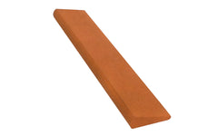 Norton Round Edge Slip Stone 5" x 1" x 5/16" x 3/32" - Made in USA. To improve sharpening & reduce clogging, use with oil. Composed of an aluminum oxide abrasive. Oilstone made by Norton, Saint Gobain. Model FS-15.