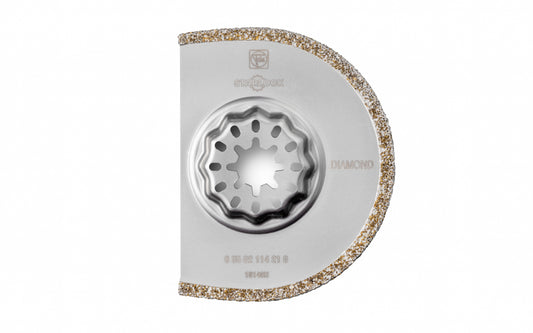 Fein Tools 3" Segment Diamond Grout Blade - 114 Blade. For removal of marble, epoxy resin & pozzolan grouts. Long lasting tool life. For very hard epoxy or cement grouts. For frequent use & demanding tasks. Kerf approx. 3/32" (2.2 mm). Segmented, ideal for working in corners & on edges without over cut. 63502114210