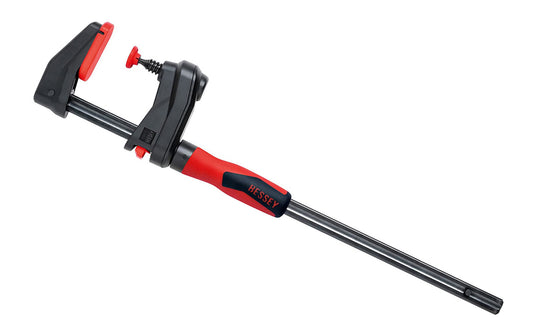 Bessey GearKlamp - 18" Opening Capacity ~ GK45 creates the possibility of reaching "into” confined spaces to achieve clamping solutions. Fast action, secure clamping force up to 450 lbs. 18" max opening - 2-3/8" throat depth. Quick-release shift button to quickly adjust sliding bar. Model GK45. 788502204446
