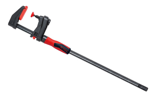 Bessey GearKlamp - 24" Opening Capacity ~ GK60 creates the possibility of reaching "into” confined spaces to achieve clamping solutions. Fast action, secure clamping force up to 450 lbs. 24" max opening - 2-3/8" throat depth. Quick-release shift button to quickly adjust sliding bar. Model GK60. 788502204453