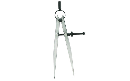 Dividers by General Tools. Legs made of special caliper steel with hardened measurement points. Adjusting screw's self-seating washer & nut enable quick & positive adjustment. Hardened & tempered bow springs & fulcrum spools assure uniform tension without side play. Available in 4", 6", 8",  10" & 12" lengths.