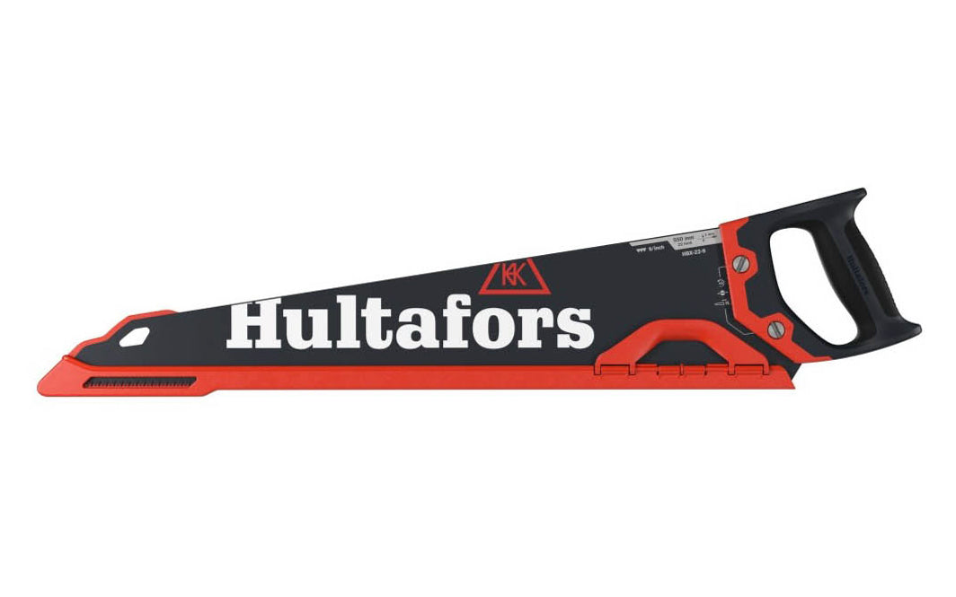 Hultafors Model HBX-22-9 - 22” long blade - Aggressive Cut - 9 TPI - Unique teeth’s with 3-phase grinding combines efficiency & long life time - 1 mm thick steel blade - Wax-based powder coating gives rust protection, less friction & power-consuming side vibrations - Ergonomic & durable ABS handle - 590903U