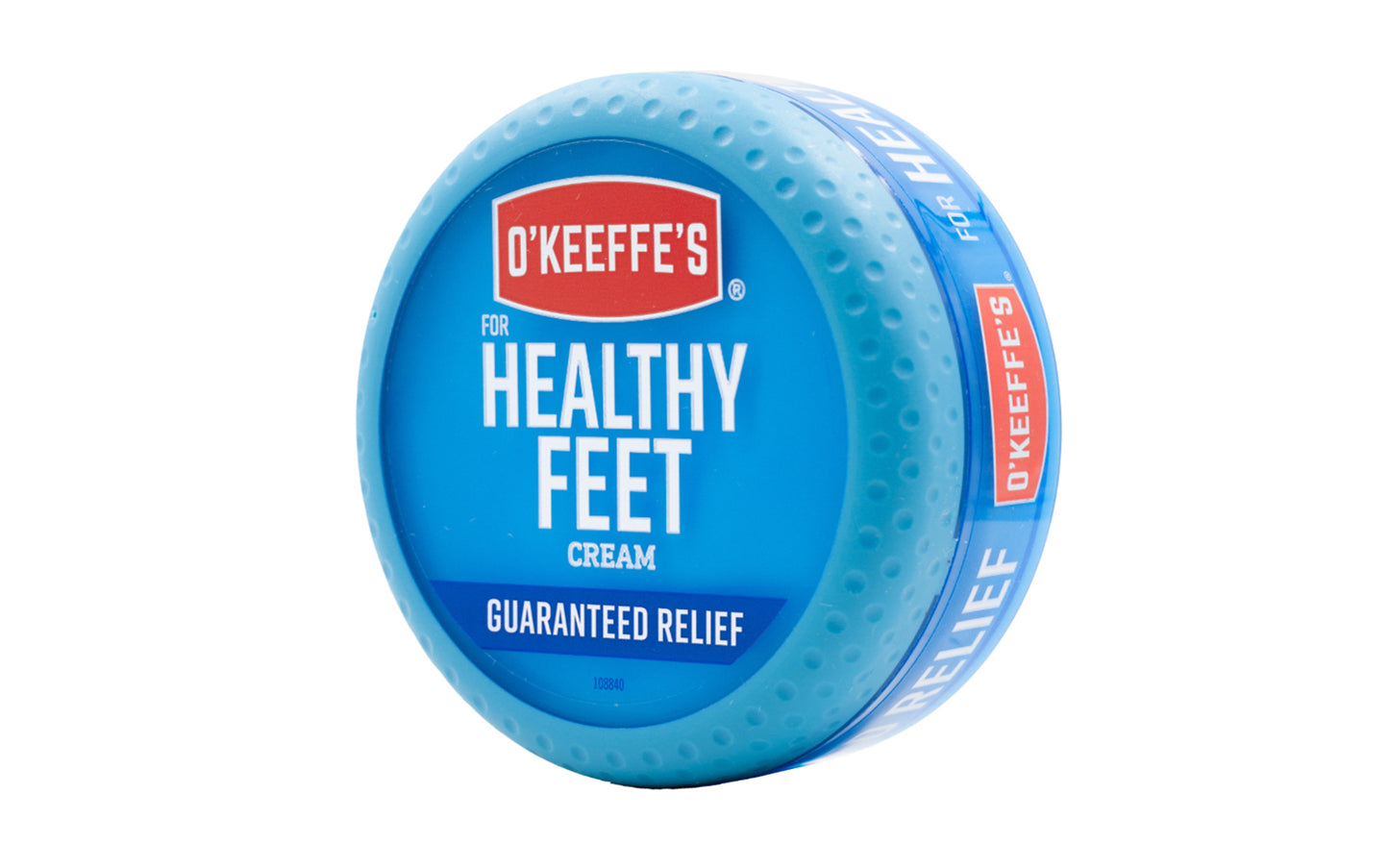 O'Keeffe's Concentrated cream for use on dry skin, skin repair, cracked skin, diabetic feet, foot care, foot lotion, & skin moisturizer. Absolutely odorless, no greasy feel, alcohol-free, hypo-allergenic, water-based formulation, oil-free. Safe and effective on all skin types. 722510032004. 3.2 oz Container Jar