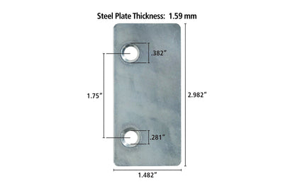 FastCap Model IN DO PLATE 10 PC. In-Do Keep Plate is an elegant & simple solution that attaches to a non-locking cabinet door to keep it locked against a locking door. Simple design is robust & strong, making it a quick & easy install. 3" x 1-1/2" plate - 1/16" plate thickness. For securing cabinets, aftermarket locks