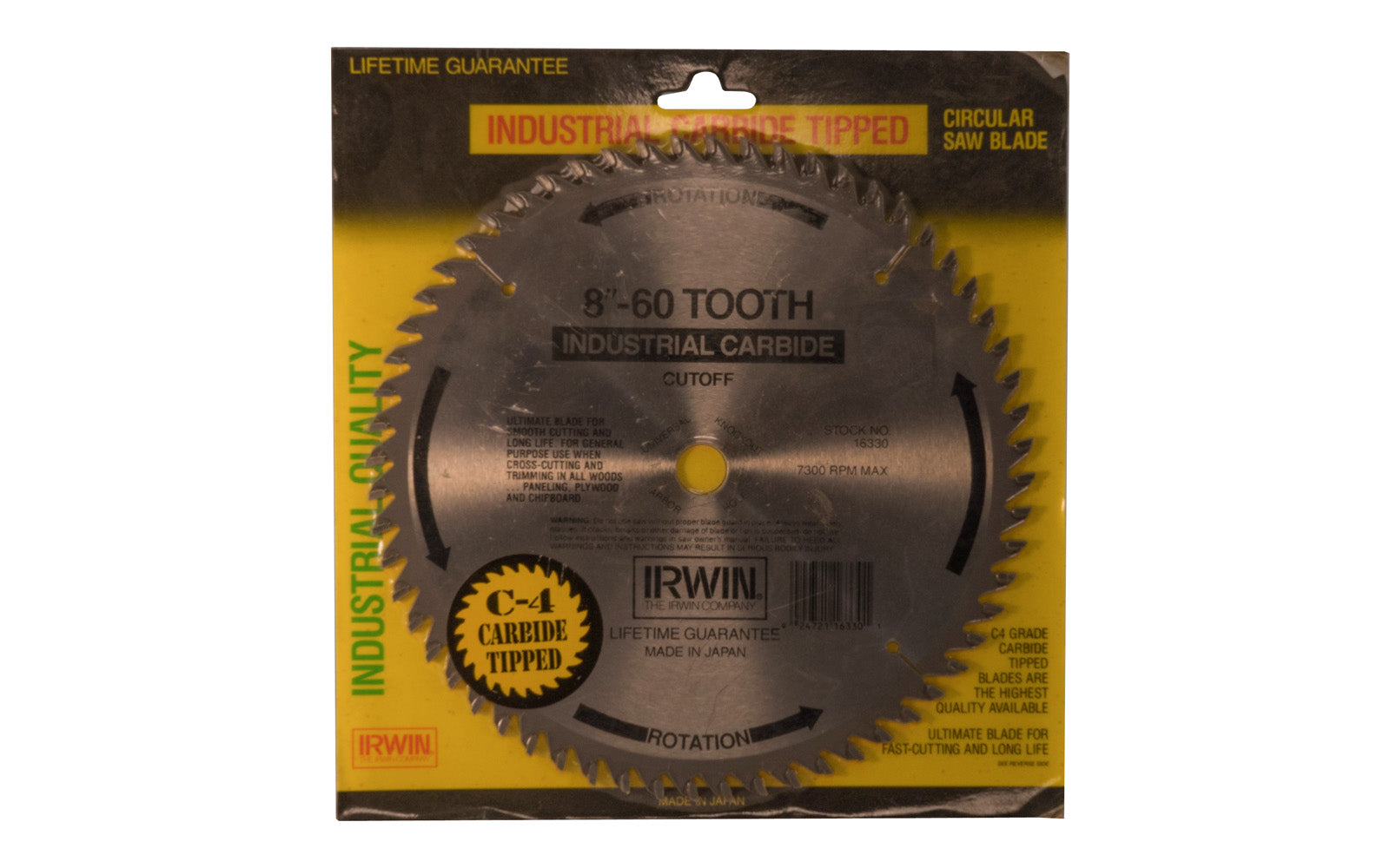 Irwin 8" Industrial Carbide Tipped Blade - 60 Tooth. 024721163301