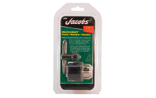 Jacobs "Multi-Craft" Chuck for corded & cordless drills. Upgrade a 3/8" capacity drill to a 1/2" Capacity ~ 3/8-24 Mount - 30598. 095456305984
