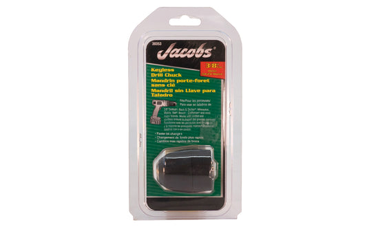 Jacobs "Multi-Craft" Keyless Chuck for corded & cordless drills. 3/8" Capacity ~ 3/8-24 Mount - 30353. 095456303539