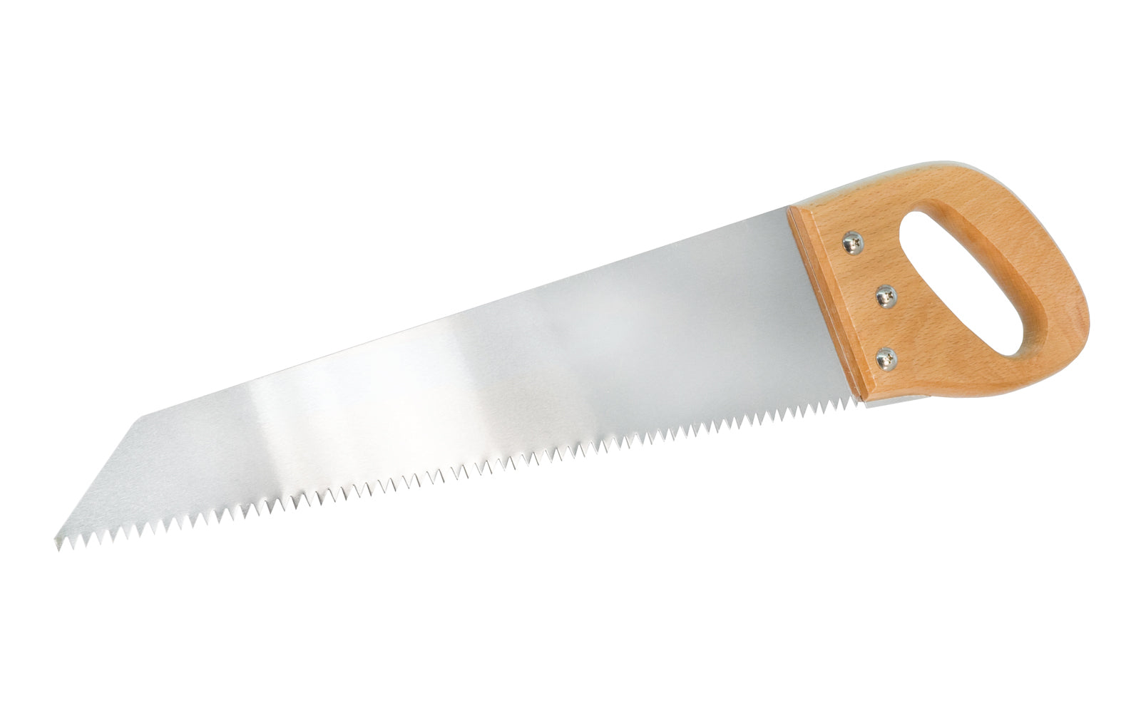 A sturdy Japanese wallboard / drywall saw is specially designed to cut plasterboard with less effort & cuts other similar materials with ease.  Made in Japan. 19" overall length. 6 TPI. Dry Wall Saw. Wall Board Saw. Aggressive Teeth. Non-clog teeth - 6 teeth per inch.